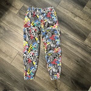 V.I.P. Graffiti Print Cargo Joggers Pants Women’s Size 1/25 Y2K Streetwear